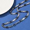 201 Stainless Steel Cross & Oval Link Chain Necklaces for Women NJEW-B143-02EBP-2