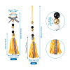 4Pcs 2 Style Senior Year Theme Woolen Yarn Tassels Pendant Decorations HJEW-CF0001-18-3