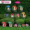 32Pcs 16 Style 3D Mushroom Resin Display Ornaments DJEW-SZ0001-06-2