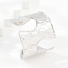 Hammered 304 Stainless Steel Cuff Bangles BJEW-Z164-01P-3