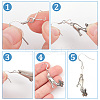 40 Pair 2 Color Brass Earring Hooks EJEW-AB00049-3