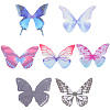 70pcs 7 colors Fibre Tulle Ornament Accessories FIND-SC0005-77-1