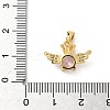 Brass Micro Pave Cubic Zirconia Pendants KK-P334-02G-01-3