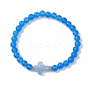 Natural & Dyed Malaysia Jade Beads Stretch Bracelets for Women BJEW-JB13272-3