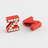 Mixed Color Zinc Alloy Grade A Rhinestone Letter Slide Charms ALRI-S130-Z-2