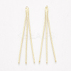 Brass Serpentine Chain Tassel Big Pendants X-KK-T035-133G-1
