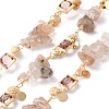 Handmade Brass Glass Square Link Chains CHC-F019-10G-03-1