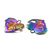 Ion Plating(IP) 304 Stainless Steel Pendant Rhinestone Settings STAS-A070-08MC-2
