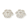 Brass Micro Pave Clear Cubic Zirconia Bead Caps KK-I719-13A-S-1