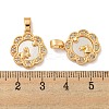 Brass Micro Pave Clear Cubic Zirconia Pendants KK-A214-23G-3