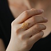Hollow Out Chinese Knot 304 Stainless Steel Finger Ring for Women LS-RJEW-E073-09G-4