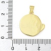 Rack Plating Brass Pave Shell Flat Round Heart Pendants KK-Z063-13G-01-3