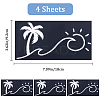 Beach Theme PVC Cartoon Self Adhesive Car Stickers FIND-WH0152-165B-2