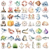 50Pcs Cartoon Sea Animal PVC Waterproof Stickers STIC-Z002-16-4