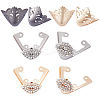 Gorgecraft 4 Pairs 4 Style Alloy Toe Cap Covers FIND-GF0005-25-1