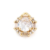 Brass Micro Pave Clear Cubic Zirconia Pendants KK-Z084-09G-03-1