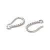 Long-Lasting Plated Brass Ear Wire KK-K381-07P-2
