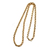 4.5MM 304 Stainless Steel Coffee Bean Link Chain Necklaces for Women NJEW-B134-06B-G-4