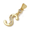 Brass Micro Pave Cubic Zirconia Pendants KK-M319-02G-S-2