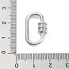 Brass Micro Pave Cubic Zirconia Keychain Rings KK-M293-50P-3