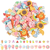 100Pcs 5 Themes Opaque & Transparent Resin Cabochons CRES-SC0003-16-1