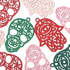 36Pcs 2 Style 430 Stainless Steel Filigree Pendants STAS-LS0001-83-4