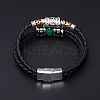 Leather Multi-strand Bracelets BJEW-F352-09P-02-2