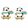 Rack Plating Alloy Enamel Pendants LS-ENAM-N055-044-2