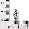 Horse Eye Brass with Glass Charms KK-G525-04P-01-3