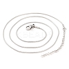 201 Stainless Steel Round Snake Chain Necklaces for Women NJEW-G140-06A-P-1-2