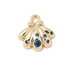Brass Micro Pave Cubic Zirconia Charms KK-M326-20A-G-1