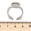 Shell Shape 304 Stainless Steel Cuff Ring Components SA-CBA098D-03P-C-3