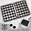 60Pcs 2 Colors Plastic Loose Diamond Round Boxes MRMJ-WH0094-01-4