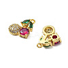 Brass Micro Pave Cubic Zirconia Pendants KK-P290-02B-G01-2