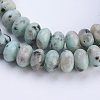 Natural Sesame Jasper/Kiwi Jasper Beads Strands X-G-P354-06-8x5mm-3