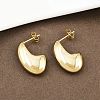 304 Stainless Steel Teardrop Stud Earrings EJEW-D335-01G-3