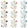 6Pcs 3 Colors Handmade Bright Glazed Porcelain Beads PORC-YW0001-32-2