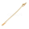 304 Stainless Steel Chain Extender with Teardrop Charms STAS-G383-08G-1