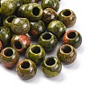 Natural Unakite European Beads G-B130-01-1