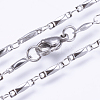 304 Stainless Steel Chain Necklaces X-STAS-P164-08P-2