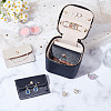Portable Imitation Leather Jewelry Storage Zipper Boxs with 4 Insert Bags CON-WH0202-001A-4