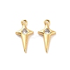 Brass Micro Pave Cubic Zirconia Pendants KK-D300-01G-1