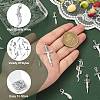 100Pcs 10 Styles Tibetan Style Alloy Connector Charms TIBEP-CJ0003-38-4