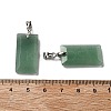 Natural Green Aventurine Faceted Pendants G-U031-04P-03-2