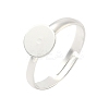 Adjustable Brass Pad Ring Settings KK-K414-10C-S-1
