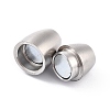Tarnish Resistant 304 Stainless Steel Magnetic Clasps with Glue-in Ends STAS-F276-01P-2