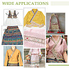 Polyester Rhombus Embroidery Lace Trim OCOR-WH0090-84A-6