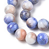 Ombre Effect Dyed Crackle Glass Round Beads Strands GLAA-T031-10mm-01B-3