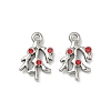 304 Stainless Steel Rhinestone Charms STAS-L308-05P-1