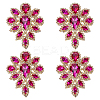 4Pcs Teardrop Shape Hotfix Rhinestone Iron on Patches PATC-FG0002-25A-1